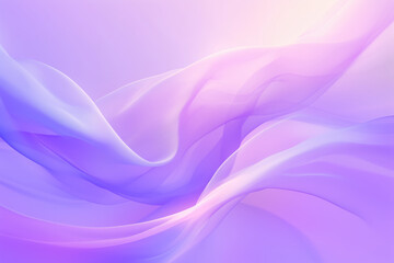 Abstract wave illustration with soft purple and pink gradients creating a calm atmosphere