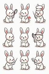 Obraz premium set of bunnys