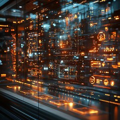 Digital Business Interface with Metrics and Data High Resolution Picture