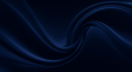 Elegant Dark Blue Silk: Abstract Wavy Texture Background - Modern, Luxurious, and Smooth Digital Design