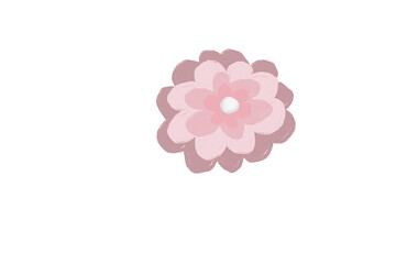 Hand painted pink flower fun style for download png 