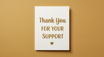 Thank You Card Expressing Gratitude on Warm Background  