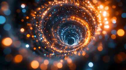 A cosmic scene depicting swirling galaxies, dark matter, and celestial beauty, symbolizing the mysteries of the universe, the vast unknown, and the endless journey of discovery in modern science.

