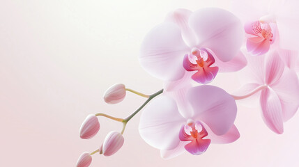 Soft still life with orchid flower