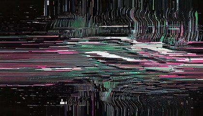 Digital Noise and Static Glitch Effect