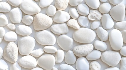 Discover the Aesthetic Appeal of White Pebbles: A Unique Collection of Natural Stones in Various Sizes to Enhance Your Garden Design