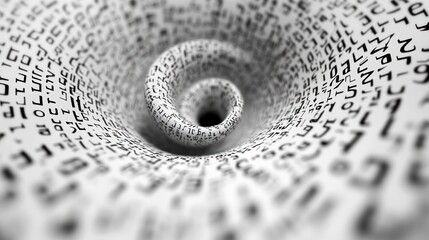 Abstract Spiral of Text: A Vortex of Information
