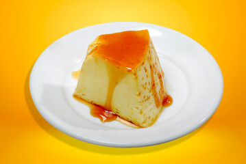 Condensed milk pudding with eggs