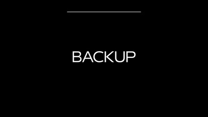 backup written on black background