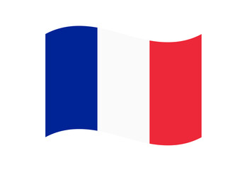French national pride. French flag flat vector illustration.