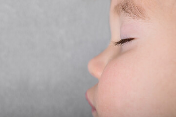 Close Up of Peacefully Sleeping Toddler. Serene Childhood Moment