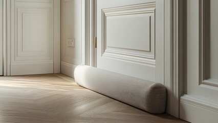 Fototapeta premium Elegant Interior Space Featuring a Soft Door Stopper by a Door