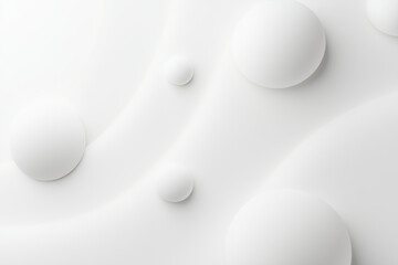 Minimal white background with 3D circles and smooth curves.