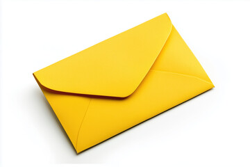 yellow envelope isolated on white