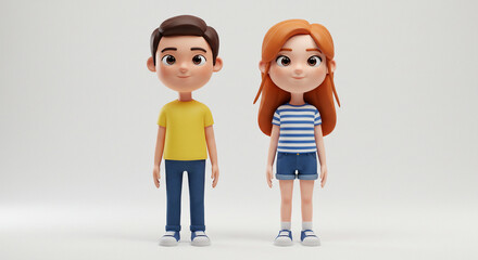 3D mother and daughter