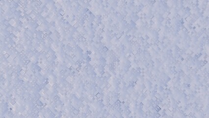 A 3D render of an abstract white city with geometric shapes, creating an effect of depth and volume.