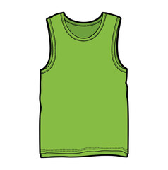 Vibrant Lime Green Tank Top: A stylish, sleeveless tank top in a bold lime green color, perfect for a variety of casual and active wear looks.