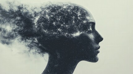 Obraz premium Abstract Profile of a Woman