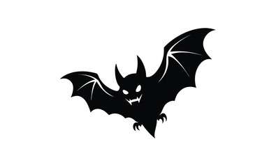 bat on white background silhouette