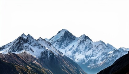 Fototapeta premium mountain range isolated on white background