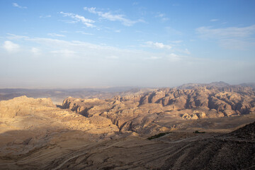 The mountains in the Wadi Rum desert are red, where many films were shot such as the Martian, Transformers, the desert where there is nothing, the drought. ecology , dust and red sand