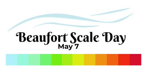 Beaufort Scale Day, an idea for a horizontal poster, banner or flyer for a date dedicated to the environment