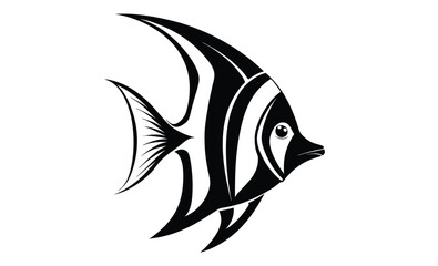 illustration of a angelfish silhouette