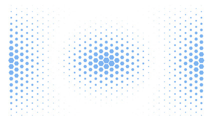 Abstract sci-fi pattern with a segmented layout of blue hexagons and dots. High-contrast design on a  transparent background creates a modern, digital feel. Suitable for backgrounds, textures,  © Jangart