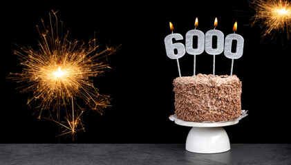 Candle number 6000 - Number of followers or likes