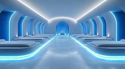 Futuristic spa or relaxation center