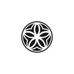 flower illustration logo