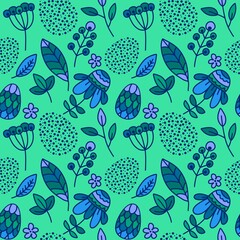 Easter eggs seamless spring pattern for wrapping paper and fabrics