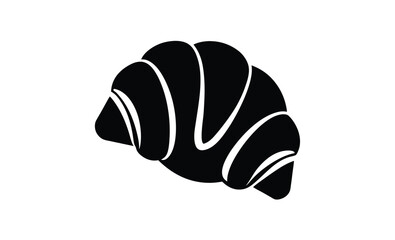 Croissant bakery pastry icon silhouette