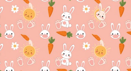 Bunny Meadow Sunshine AI Generated