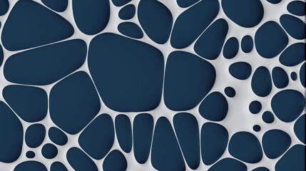 Organic Blues: A Depth of Textured Shapes on Light Background