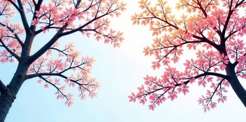 Branches of beech tree against a snowy white background, branches, trees, beech