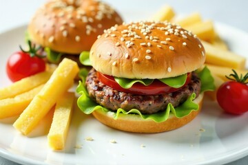Close-up shot of various junk food items on a white surface , salty, soda bottle, crispy