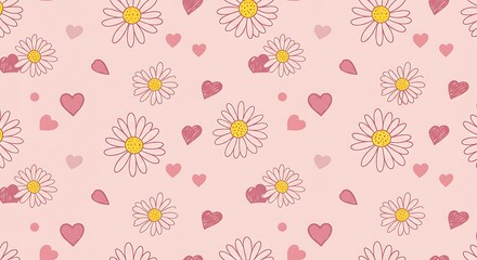 Pink Daisy Dreamscape AI Generated