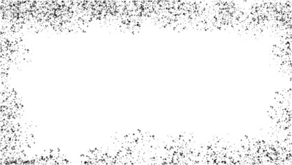 Fototapeta premium Dotwork grunge sand grain frame vector background Abstract grainy texture Dust border