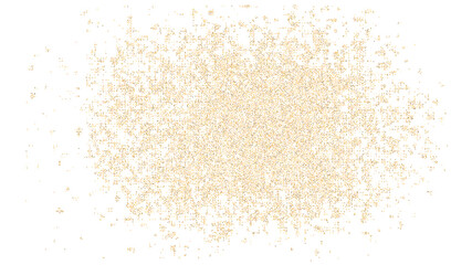 Golden dust particles swirl gracefully, creating an enchanting pattern against a plain transparent background, evoking a sense of movement and elegance.