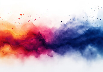 Obraz premium Abstract Watercolor Background with Colorful Splashes and Copy Space