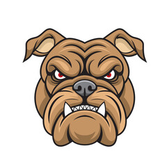 dog head mascot vector illustration furious dog design