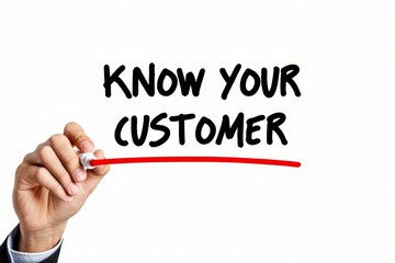 Fototapeta premium KYC - Know Your Customer acronym, business concept background.