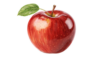 red apple isolated on white