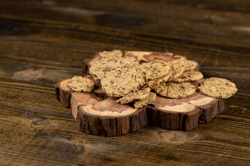 natural data cookies with the addition of flax seeds