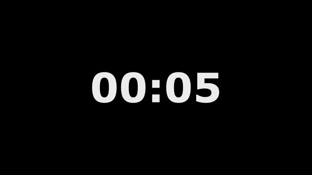 Countup video from 0 to 60 seconds timer.