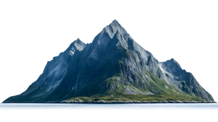 Majestic V�gakallen Mountain Peak Emerging from the Sea in Lofoten Island