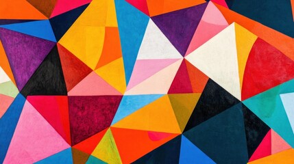 Vibrant Abstract Geometric Art: A Symphony of Colors and Shapes