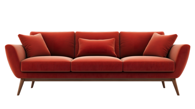 Modern Sofa Isolated with Clipping Path: High-Quality Furniture Image for Design Projects