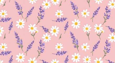 Lavender Dreams & Daisy Delights AI Generated